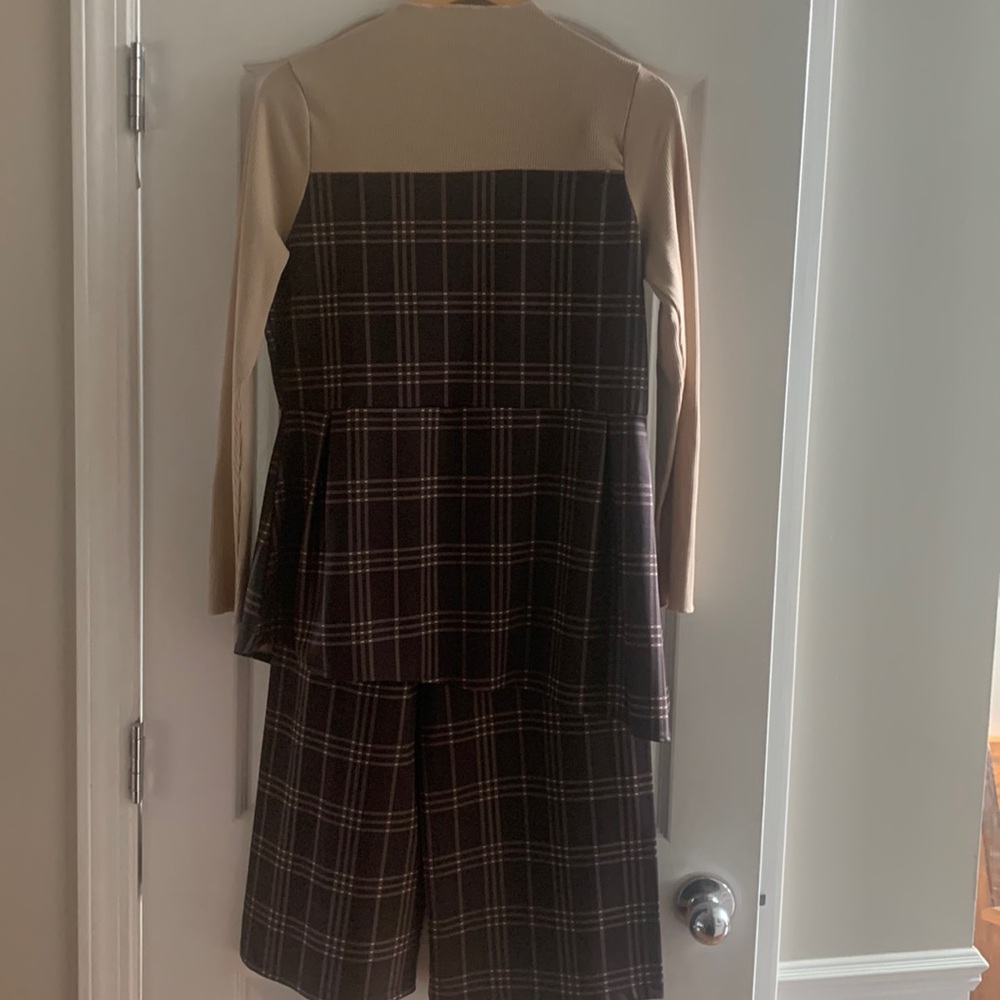 Retro two-piece pantsuit, XS